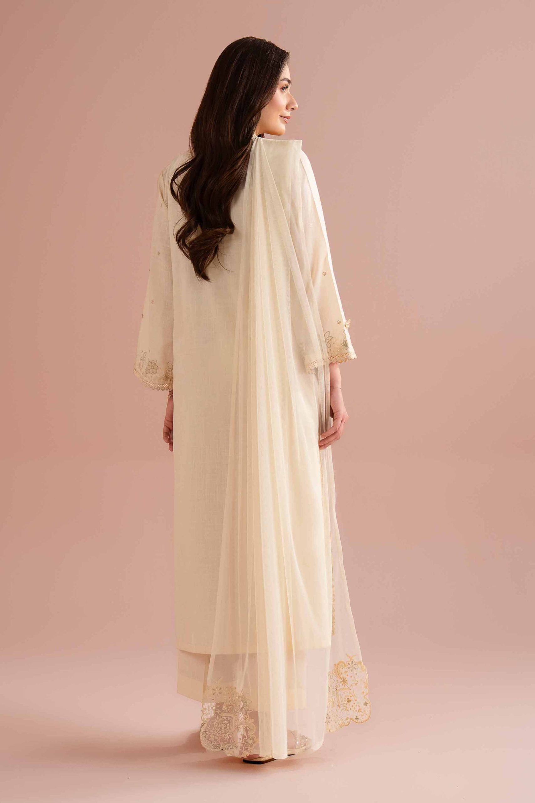 3 Piece - Embroidered Suit - PE26-325 - Image 3
