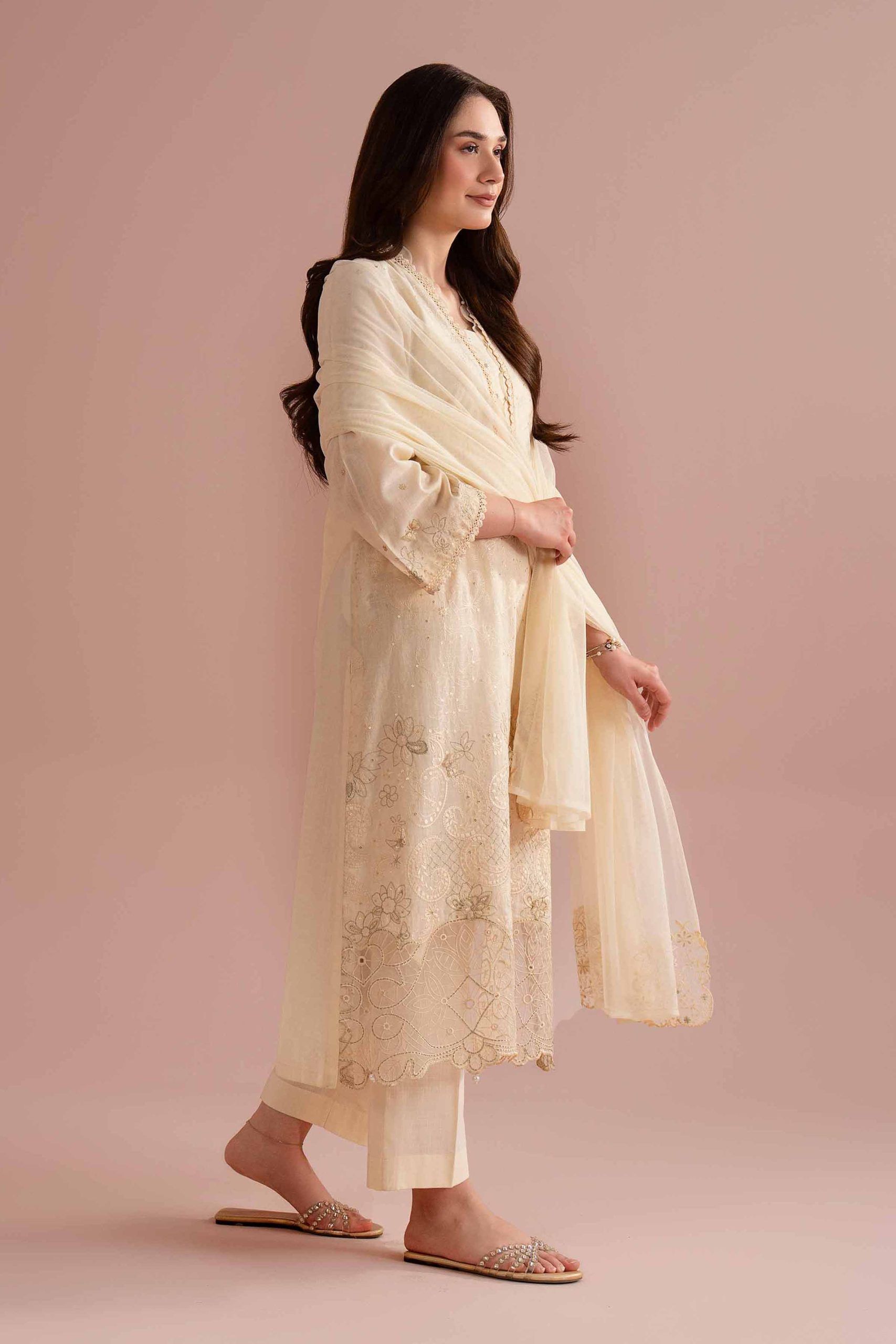 3 Piece - Embroidered Suit - PE26-325 - Image 4