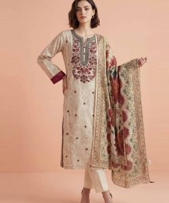 3 Piece - Printed Embroidered Suit - PE26-331