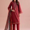 3 Piece - Printed Embroidered Suit - PE26-332