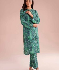 2 Piece - Printed Embroidered Suit - PE26-35