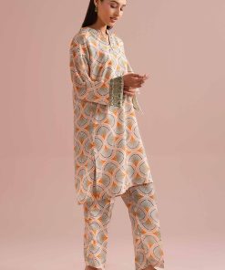 2 Piece - Printed Embroidered Suit - PE26-354