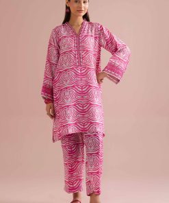 2 Piece - Printed Embroidered Suit - PE26-357