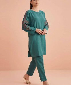 2 Piece - Embroidered Suit - PE26-408