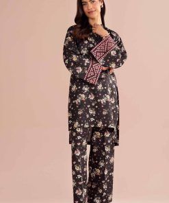 2 Piece - Printed Embroidered Suit - PE26-414
