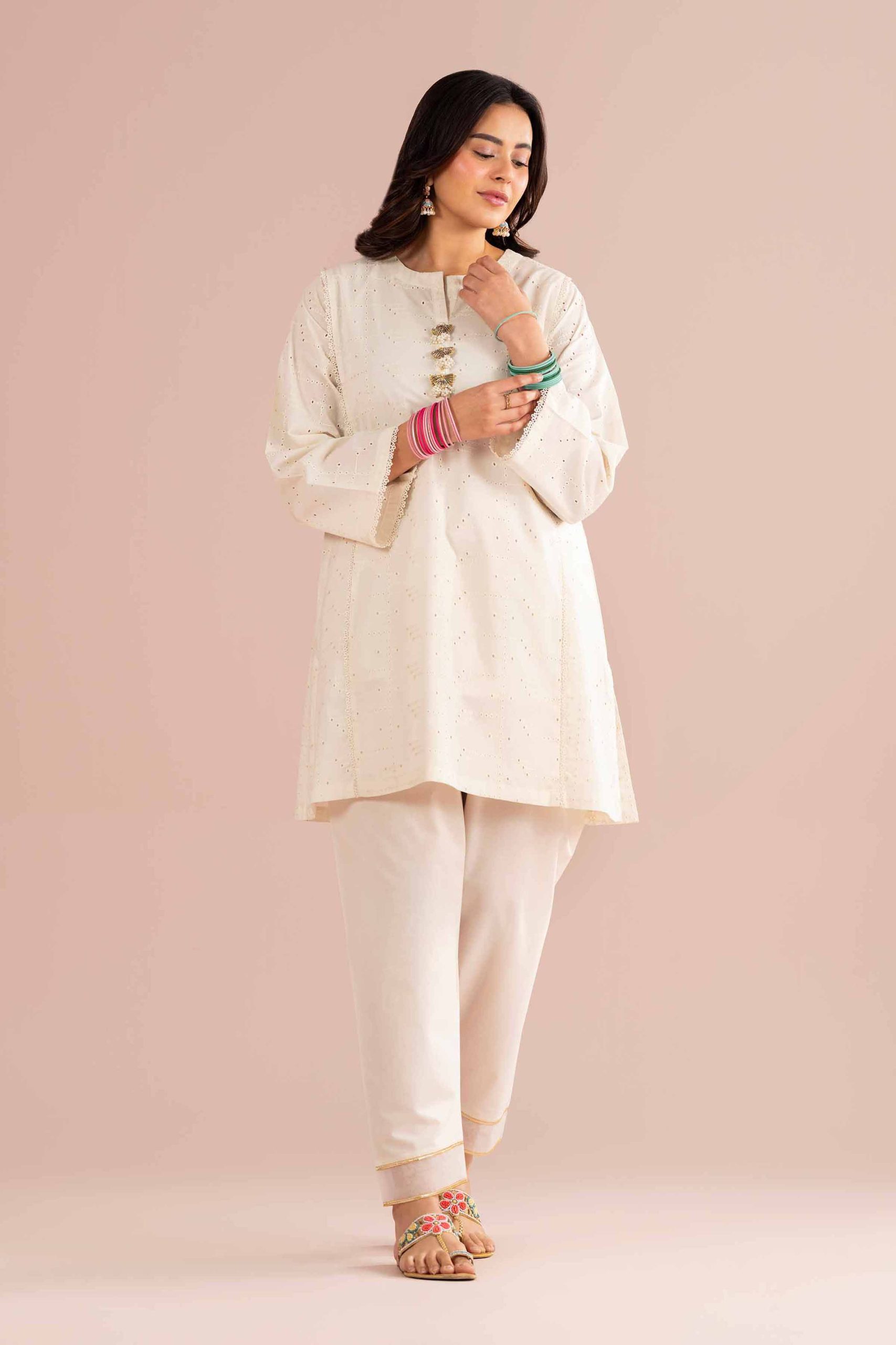 2 Piece - Embroidered Suit - PE26-472 - Image 4
