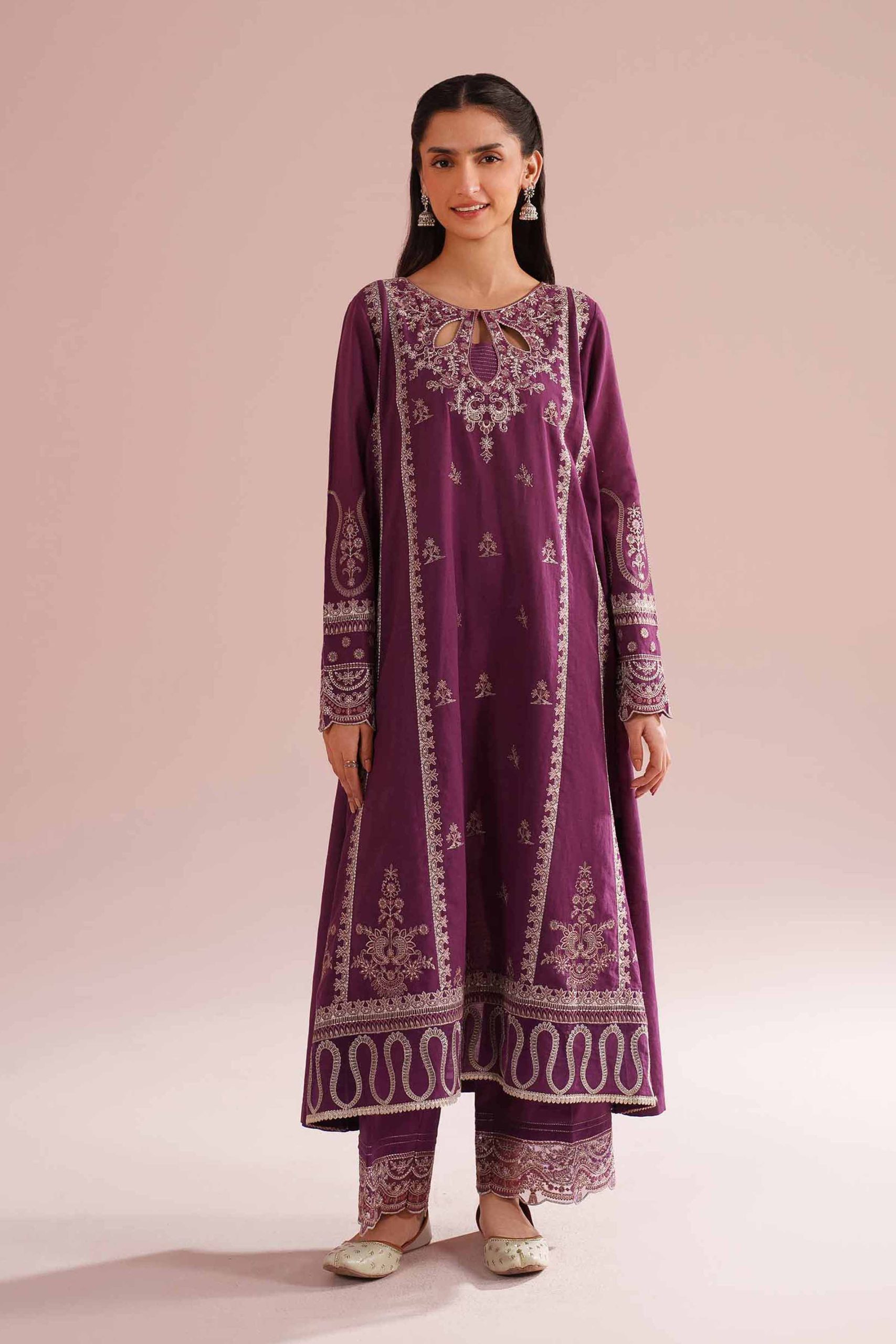 2 Piece - Embroidered Suit - PE26-49 - Image 3