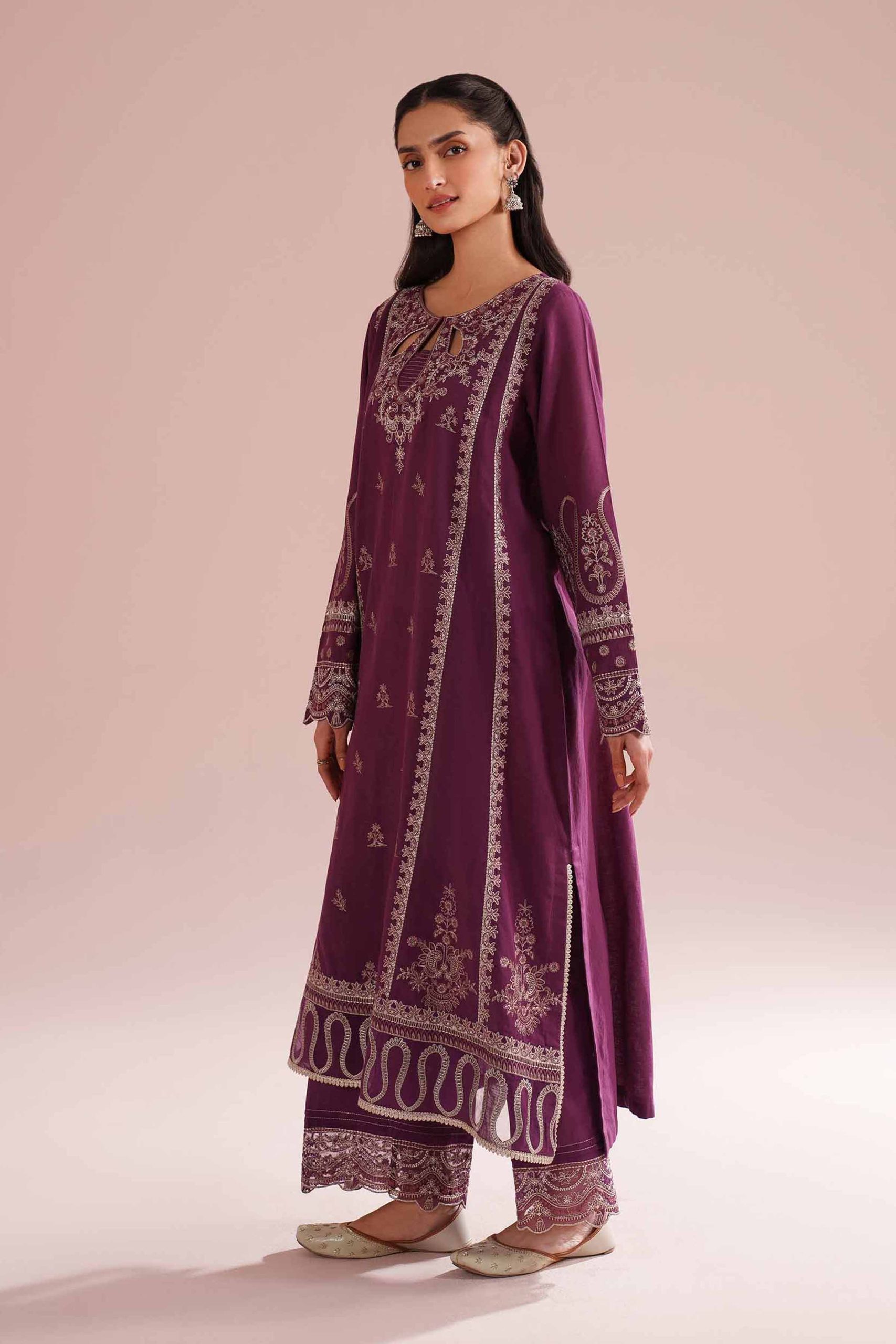 2 Piece - Embroidered Suit - PE26-49 - Image 5