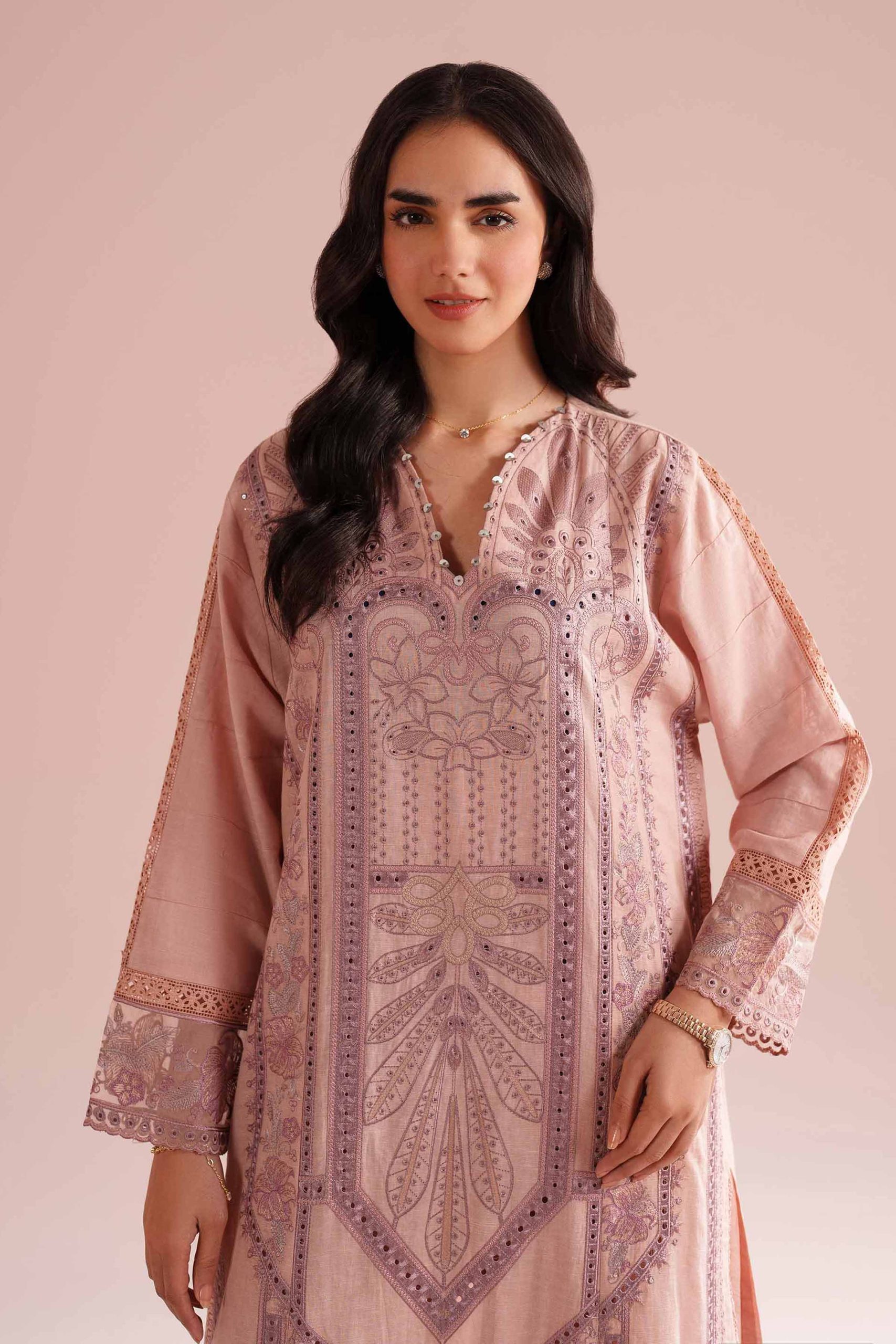 2 Piece - Embroidered Suit - PE26-51 - Image 2