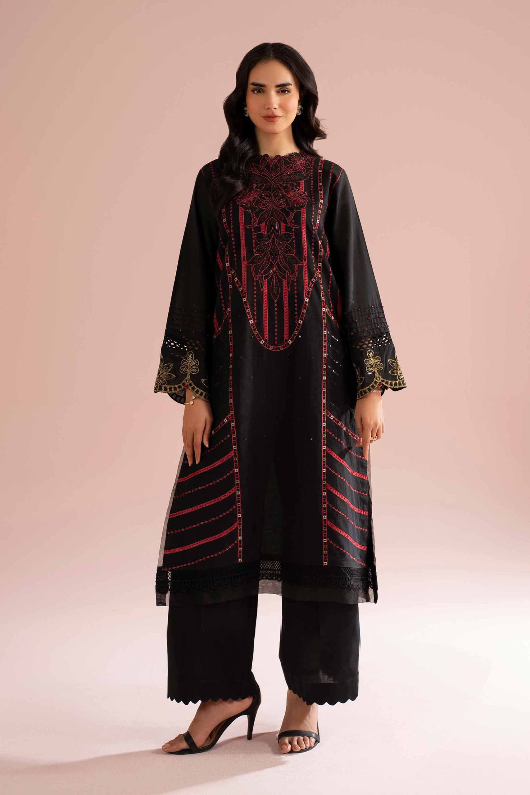 2 Piece - Embroidered Suit - PE26-53 - Image 5