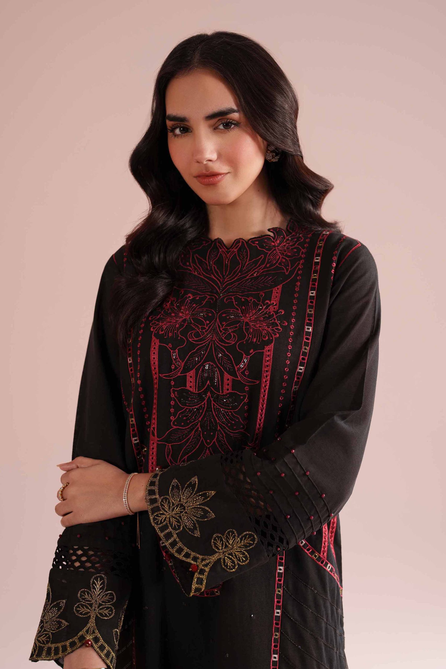 2 Piece - Embroidered Suit - PE26-53 - Image 2