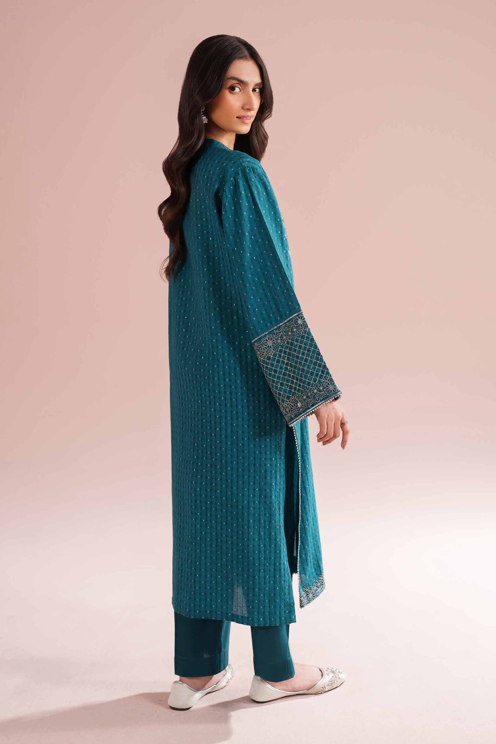 2 Piece - Embroidered Suit - PE26-56 - Image 3