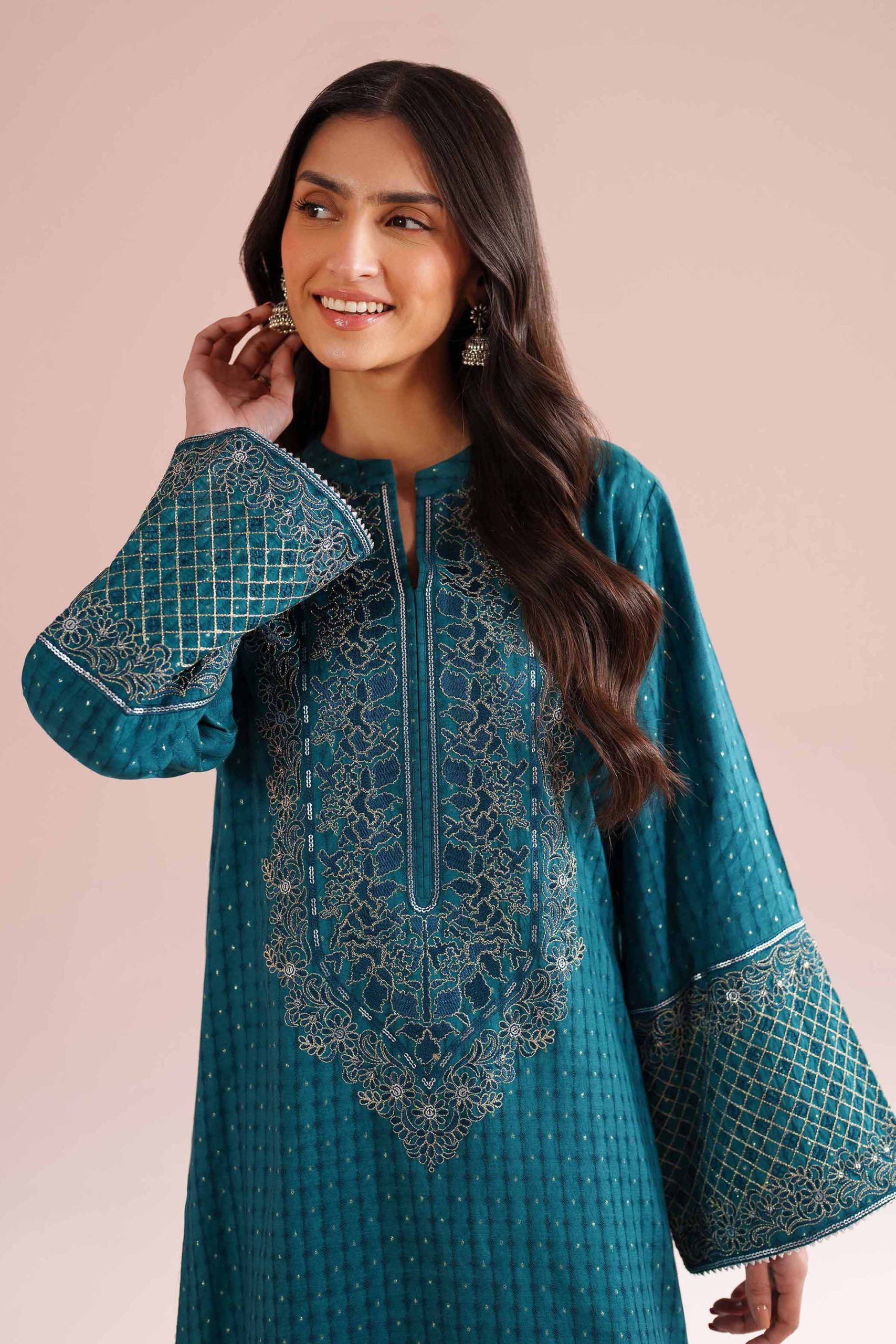 2 Piece - Embroidered Suit - PE26-56 - Image 5