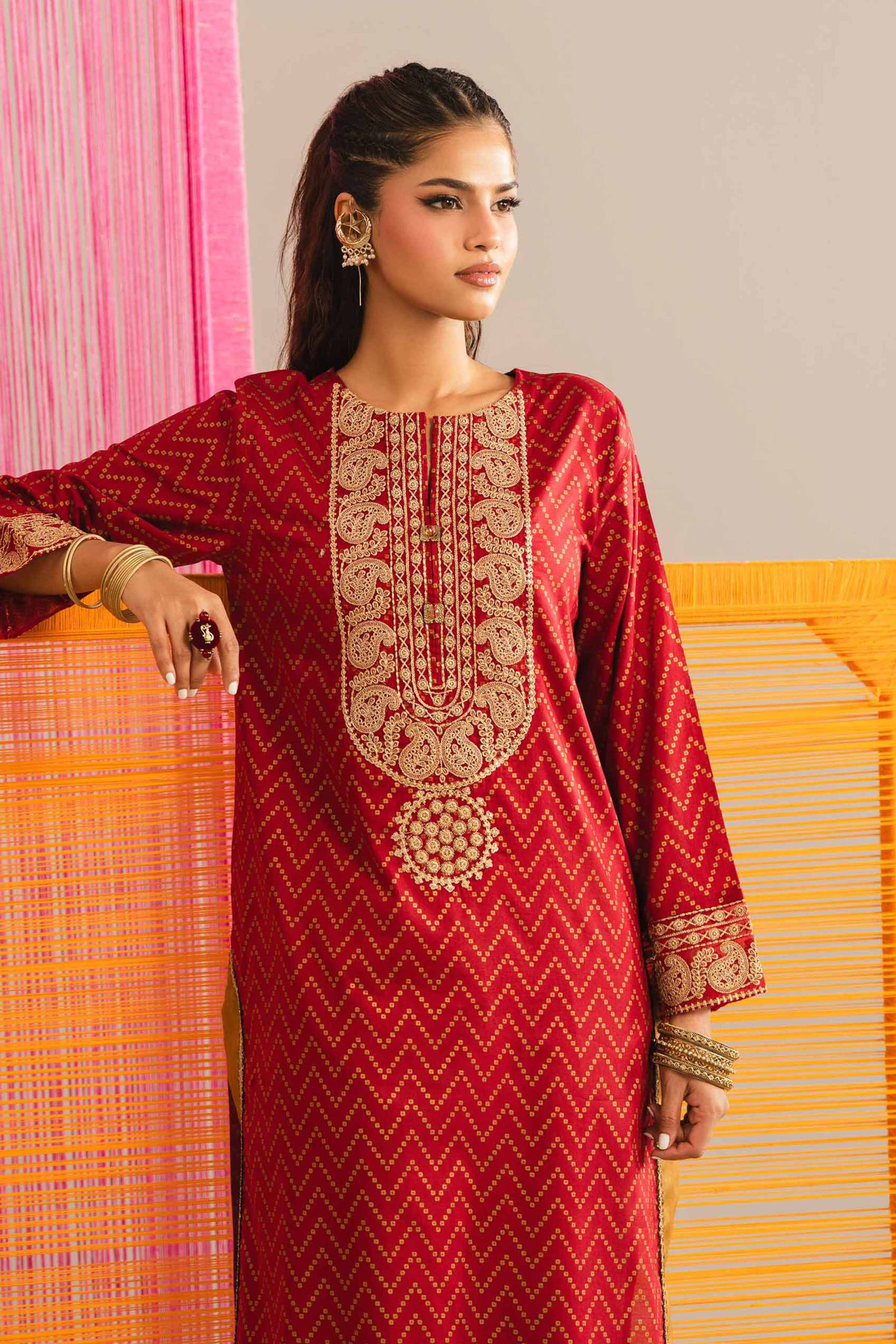 Printed Embroidered Shirt - PE26-90 - Image 2