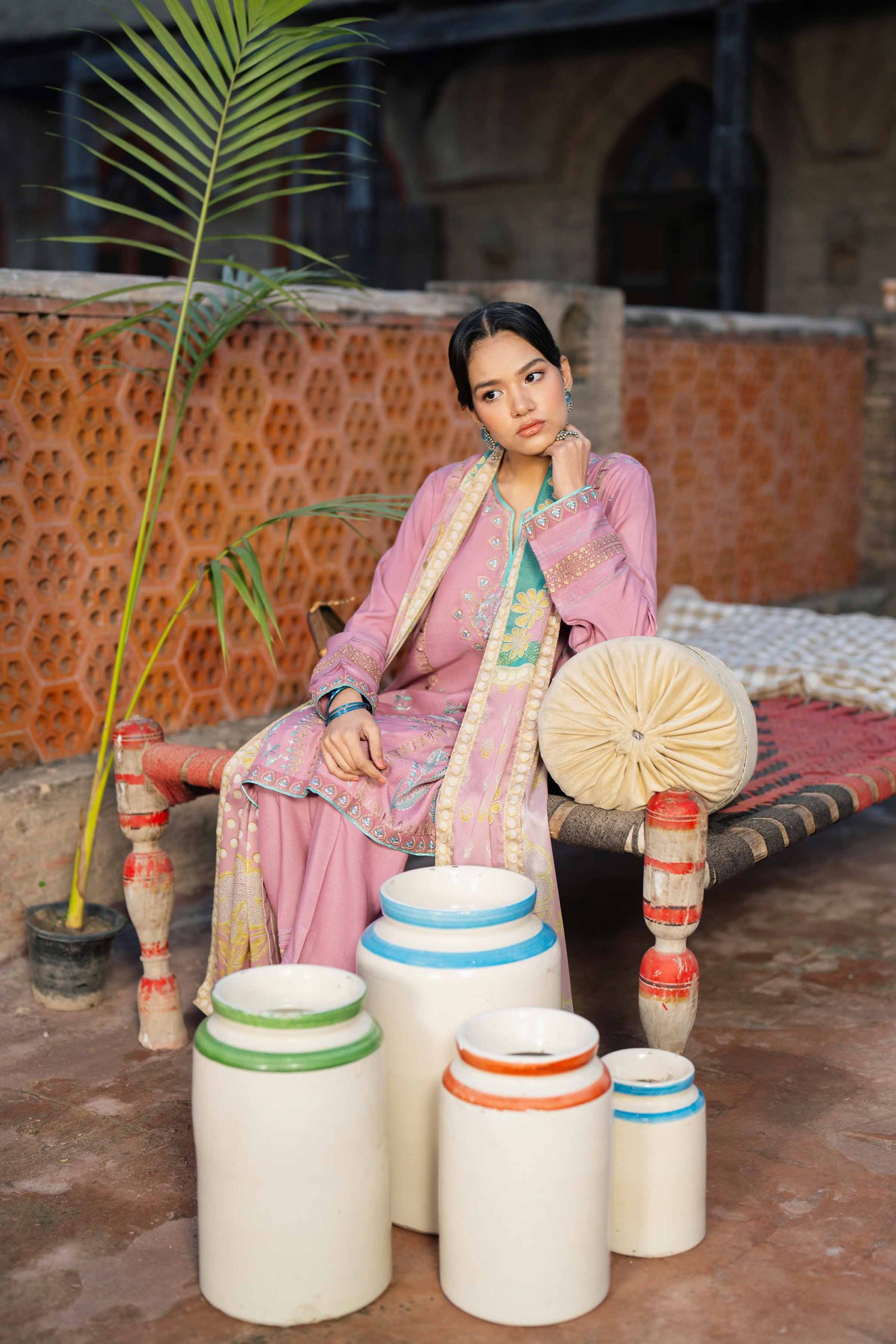 3 Piece - Embroidered Suit - PFE26-01 - Image 5